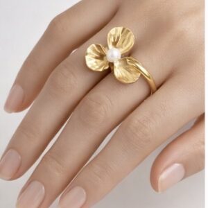 Bague Golden Pearl Bloom