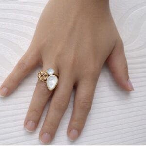 Bague Trio de Pierres Élégance